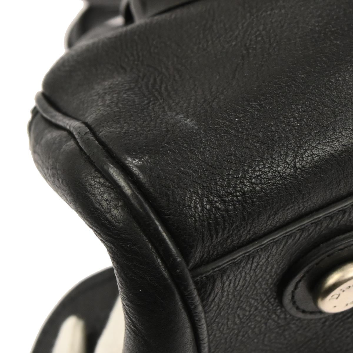 Christian Dior Black Leather My Dior Duffle Handbag