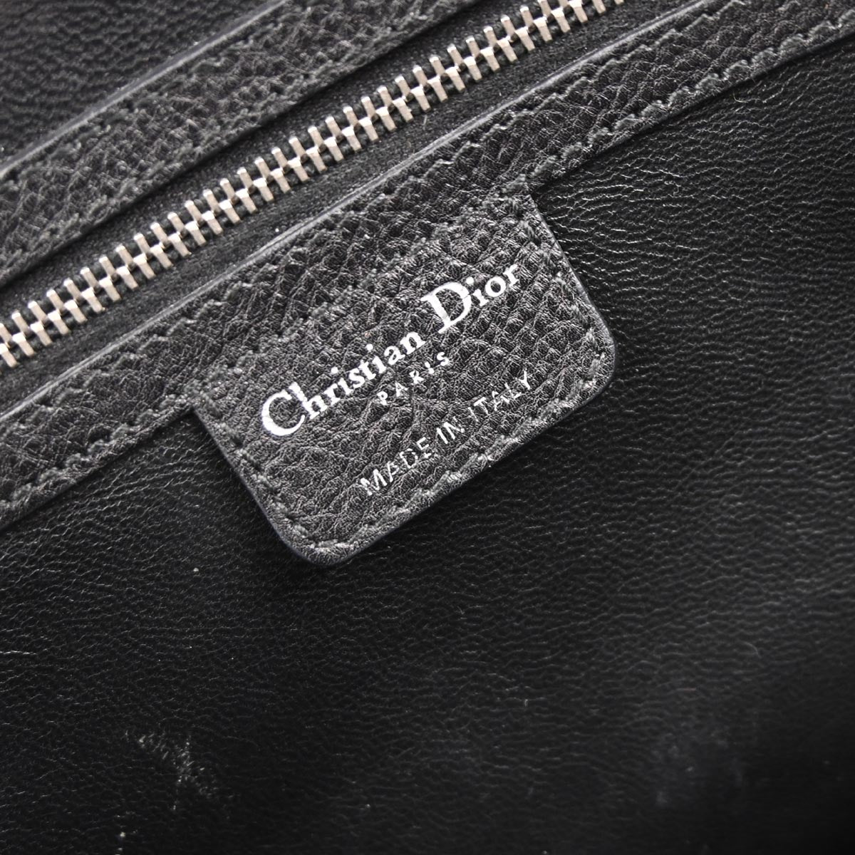 Christian Dior Black Leather My Dior Duffle Handbag