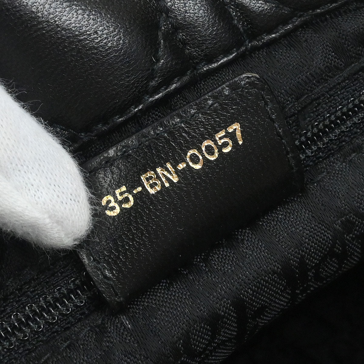 Christian Dior Black Lambskin Lady Dior Cannage Tote Handbag