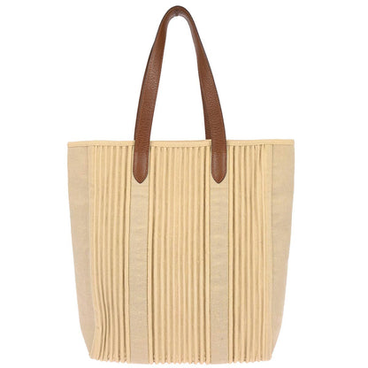 Hermes Beige Toile Denim Canelee Cabas Calicut Tote Bag