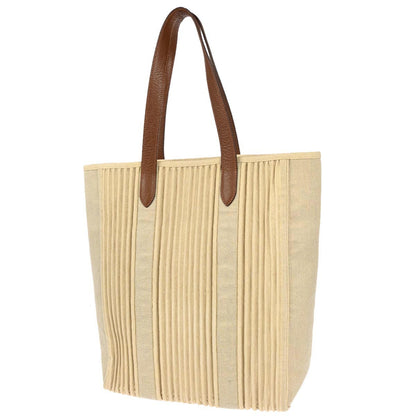 Hermes Beige Toile Denim Canelee Cabas Calicut Tote Bag