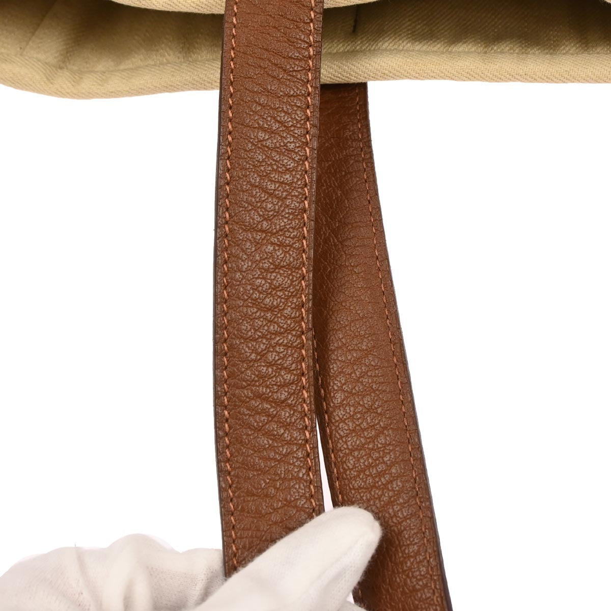 Hermes Beige Toile Denim Canelee Cabas Calicut Tote Bag