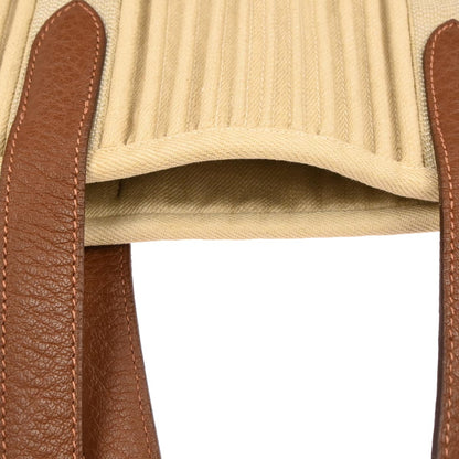 Hermes Beige Toile Denim Canelee Cabas Calicut Tote Bag