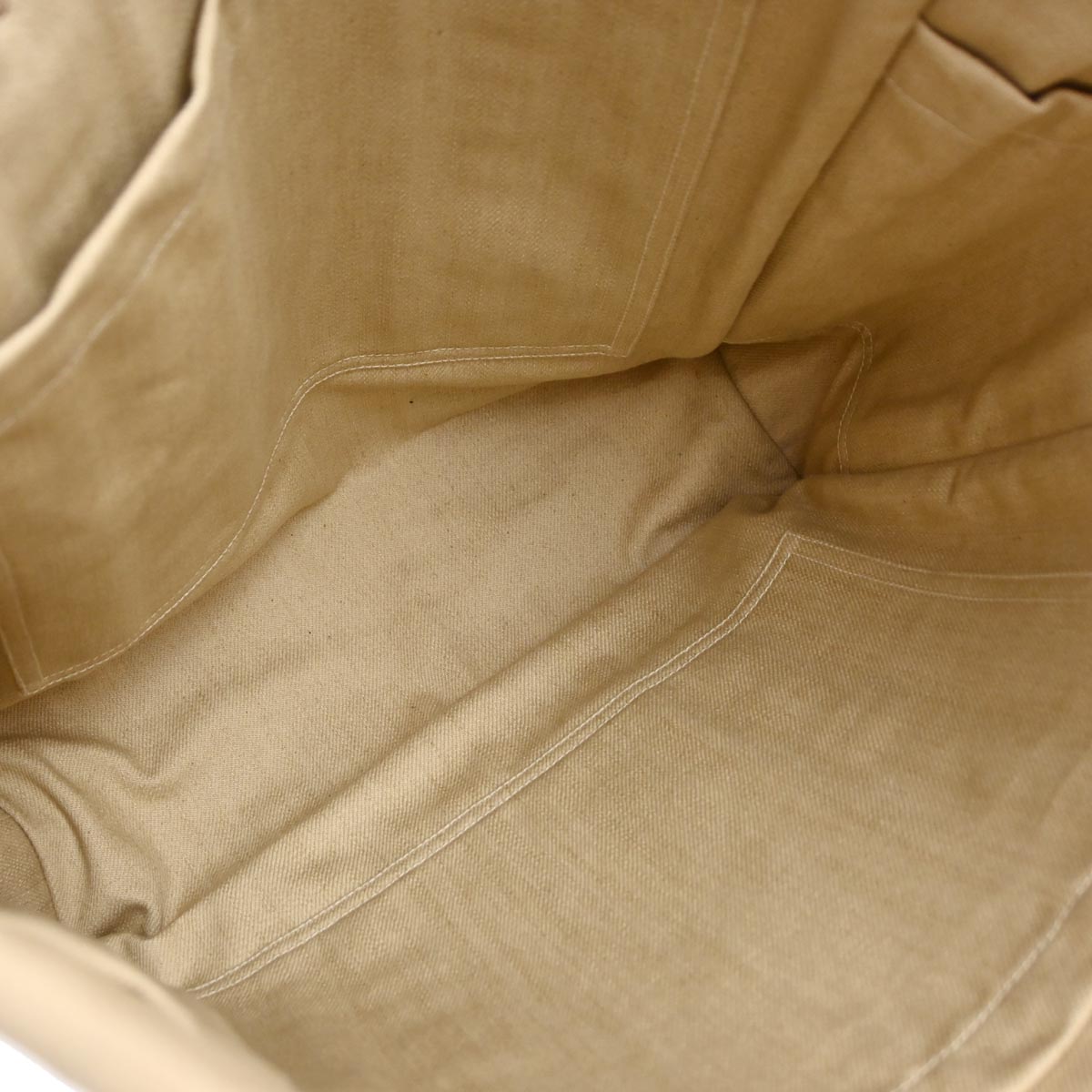 Hermes Beige Toile Denim Canelee Cabas Calicut Tote Bag