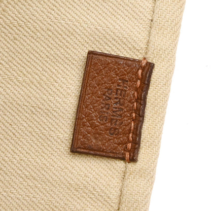 Hermes Beige Toile Denim Canelee Cabas Calicut Tote Bag