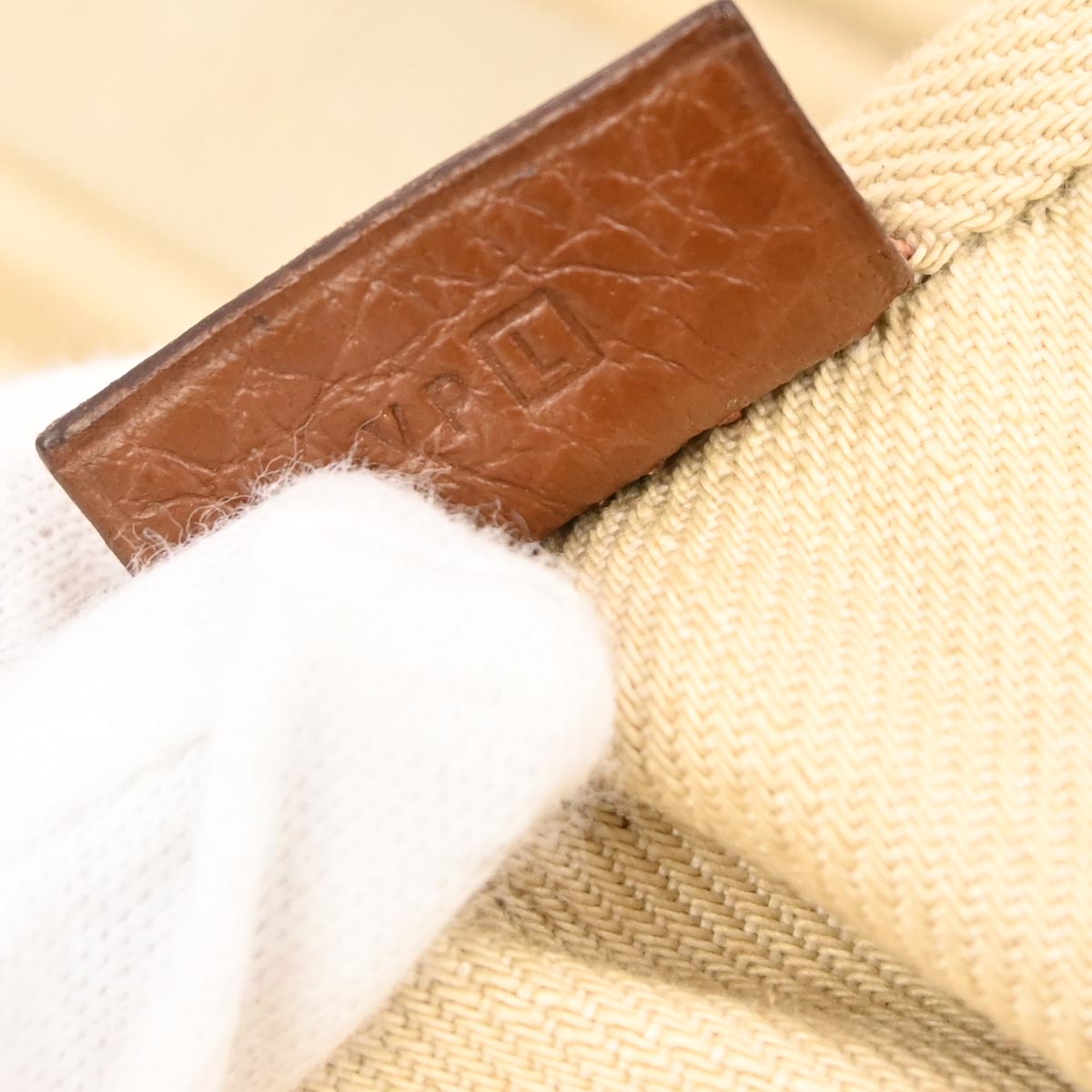 Hermes Beige Toile Denim Canelee Cabas Calicut Tote Bag