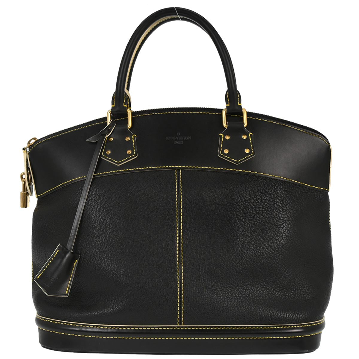 Louis Vuitton Black Suhali Lockit MM Handbag M91875