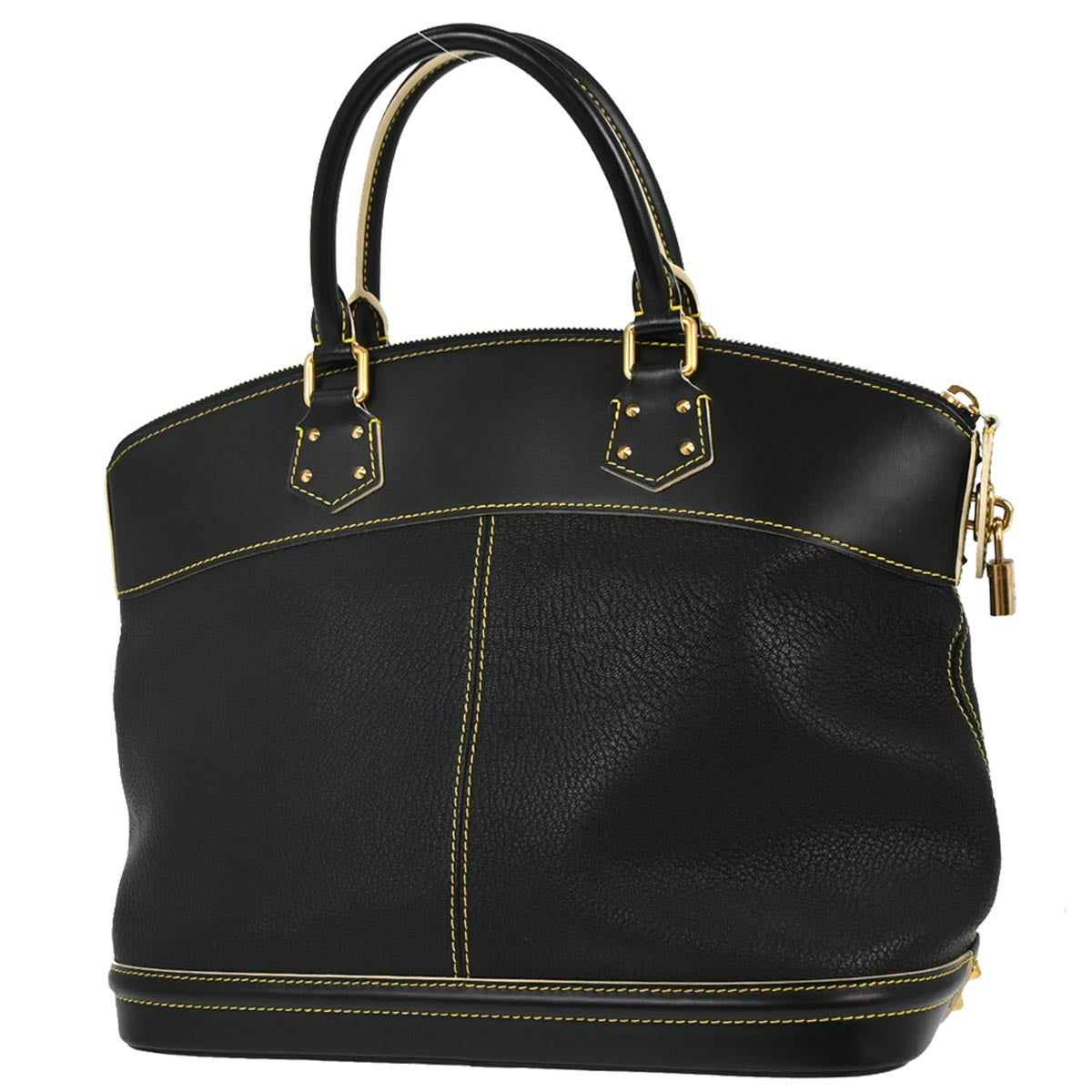 Louis Vuitton Black Suhali Lockit MM Handbag M91875