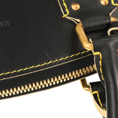 Louis Vuitton Black Suhali Lockit MM Handbag M91875