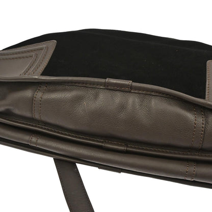 Loewe Black Suede Briefcase 2way Shoulder Handbag