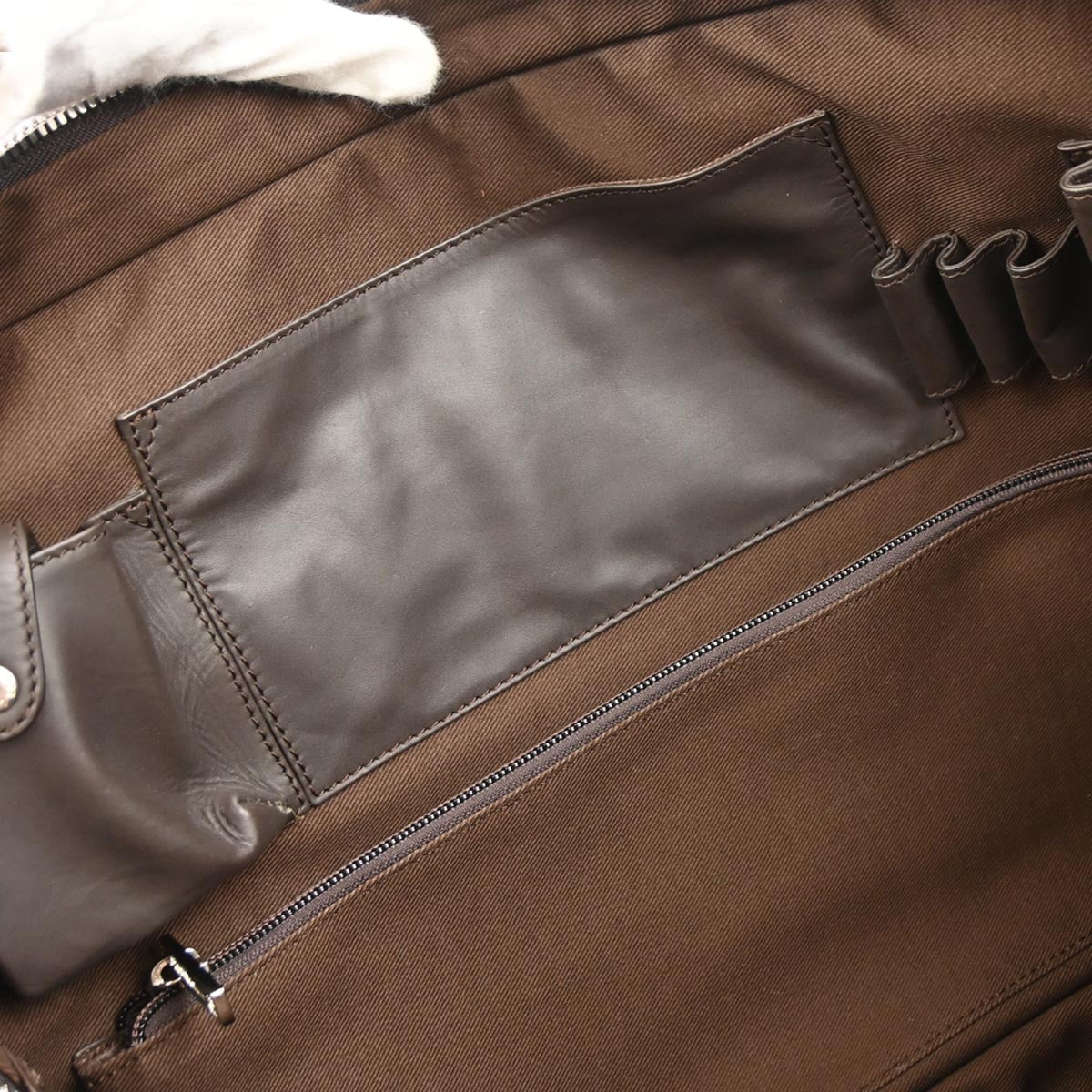 Loewe Black Suede Briefcase 2way Shoulder Handbag