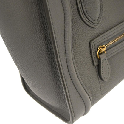 Celine Gray Nano Luggage 2way Shoulder Tote Bag