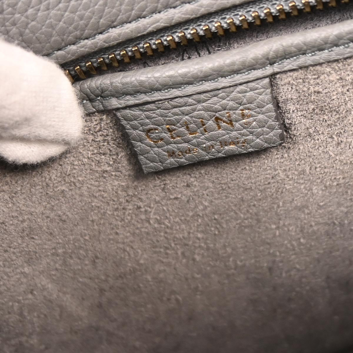 Celine Gray Nano Luggage 2way Shoulder Tote Bag