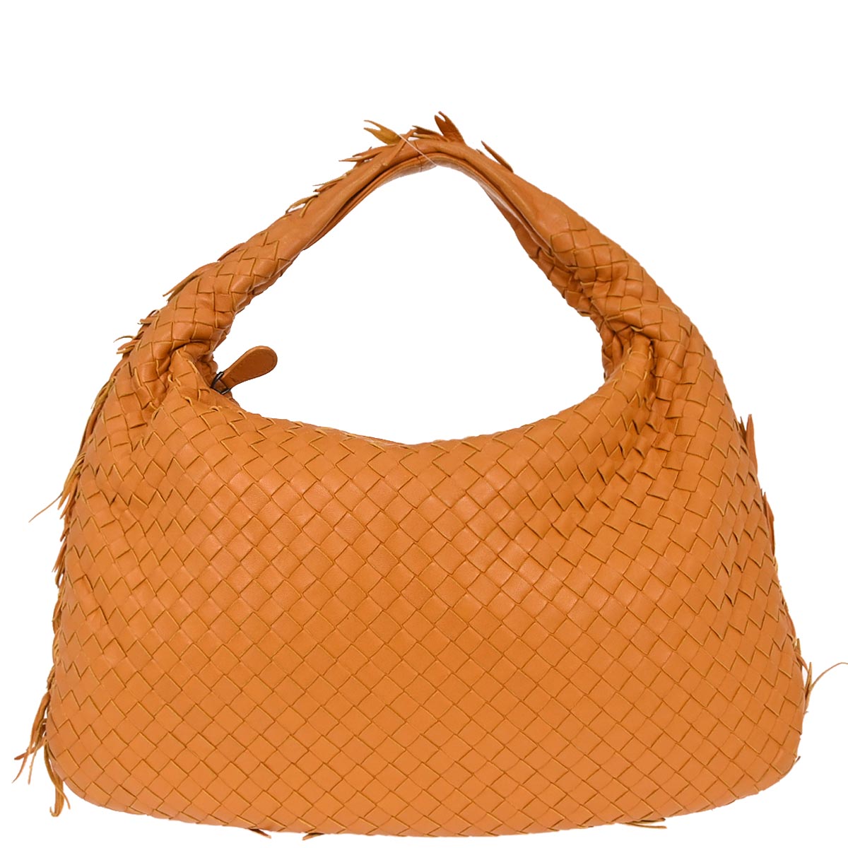 Bottega Veneta Orange Intrecciato Hobo Handbag