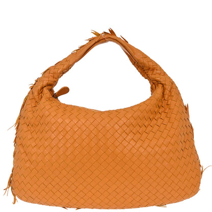 Bottega Veneta Orange Intrecciato Hobo Handbag