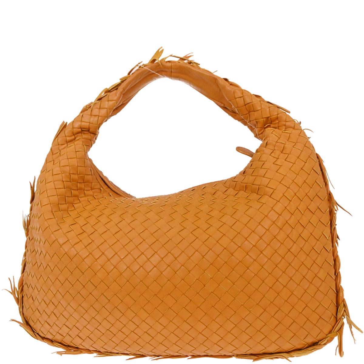 Bottega Veneta Orange Intrecciato Hobo Handbag