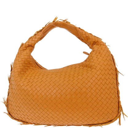 Bottega Veneta Orange Intrecciato Hobo Handbag