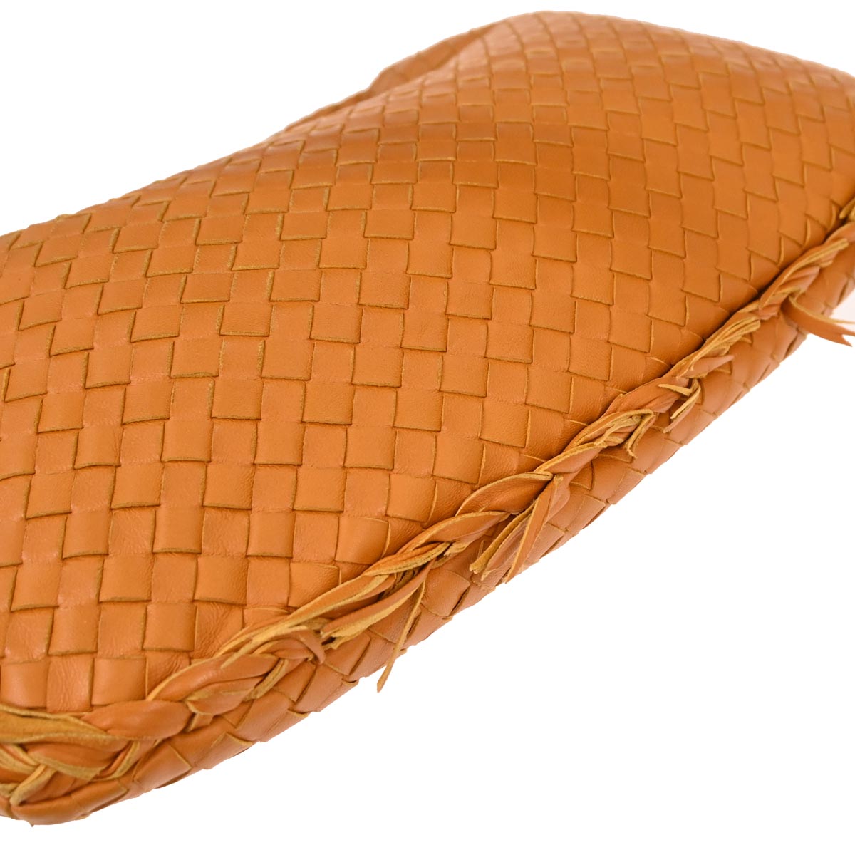 Bottega Veneta Orange Intrecciato Hobo Handbag