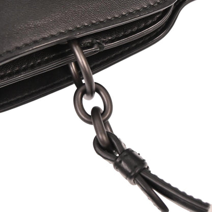 Bottega Veneta Black Leather Intrecciato Napoli Handbag