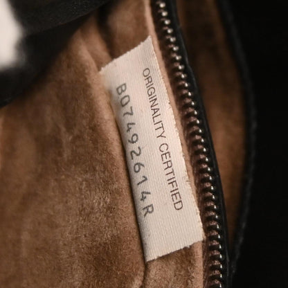 Bottega Veneta Black Leather Intrecciato Napoli Handbag