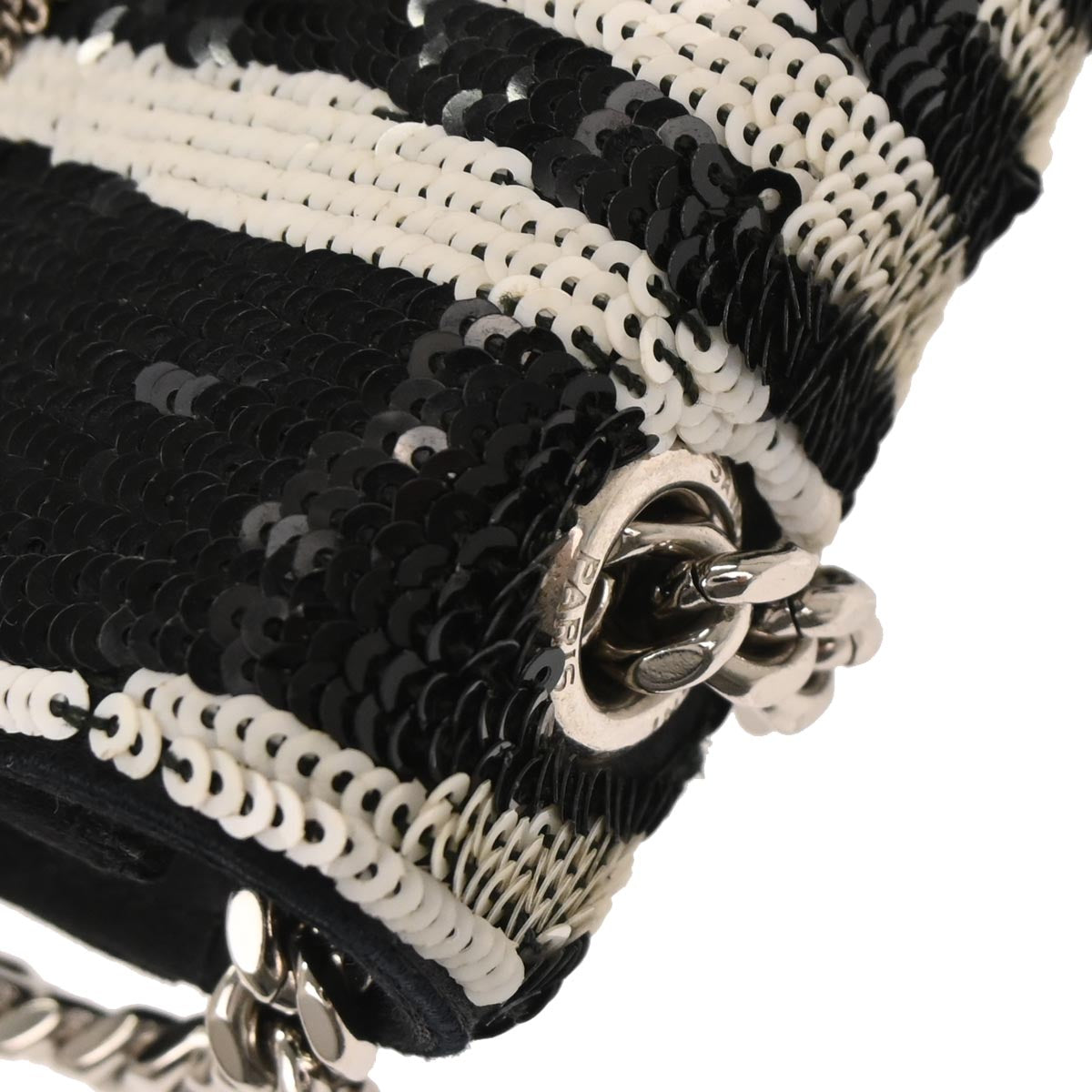 Saint Laurent Black Sequins Satin Kate Shoulder Bag