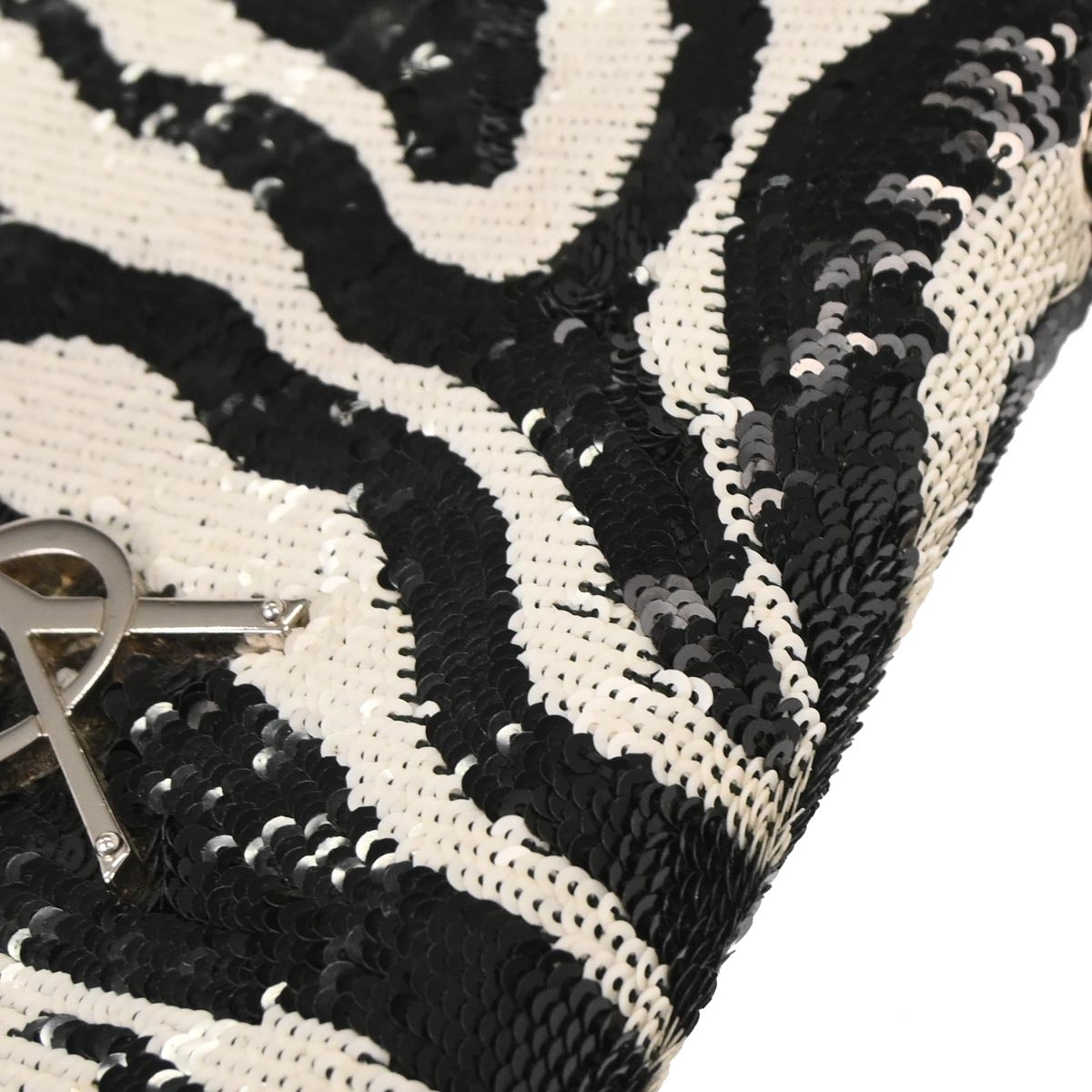 Saint Laurent Black Sequins Satin Kate Shoulder Bag