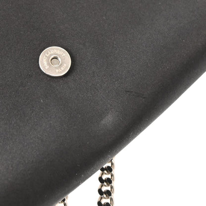 Saint Laurent Black Sequins Satin Kate Shoulder Bag