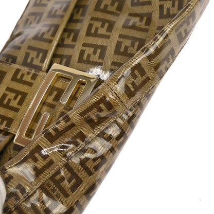 Fendi Brown PVC Zucchino Baguette Handbag