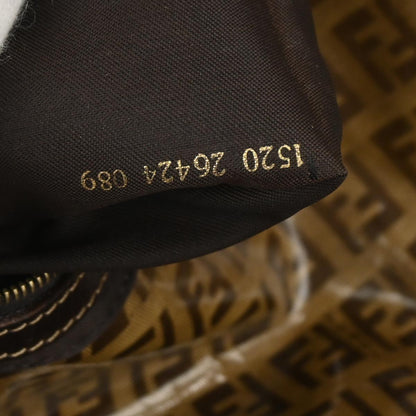 Fendi Brown PVC Zucchino Baguette Handbag
