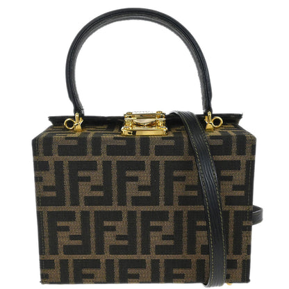 Fendi Brown Canvas Zucca 2way Shoulder Handbag