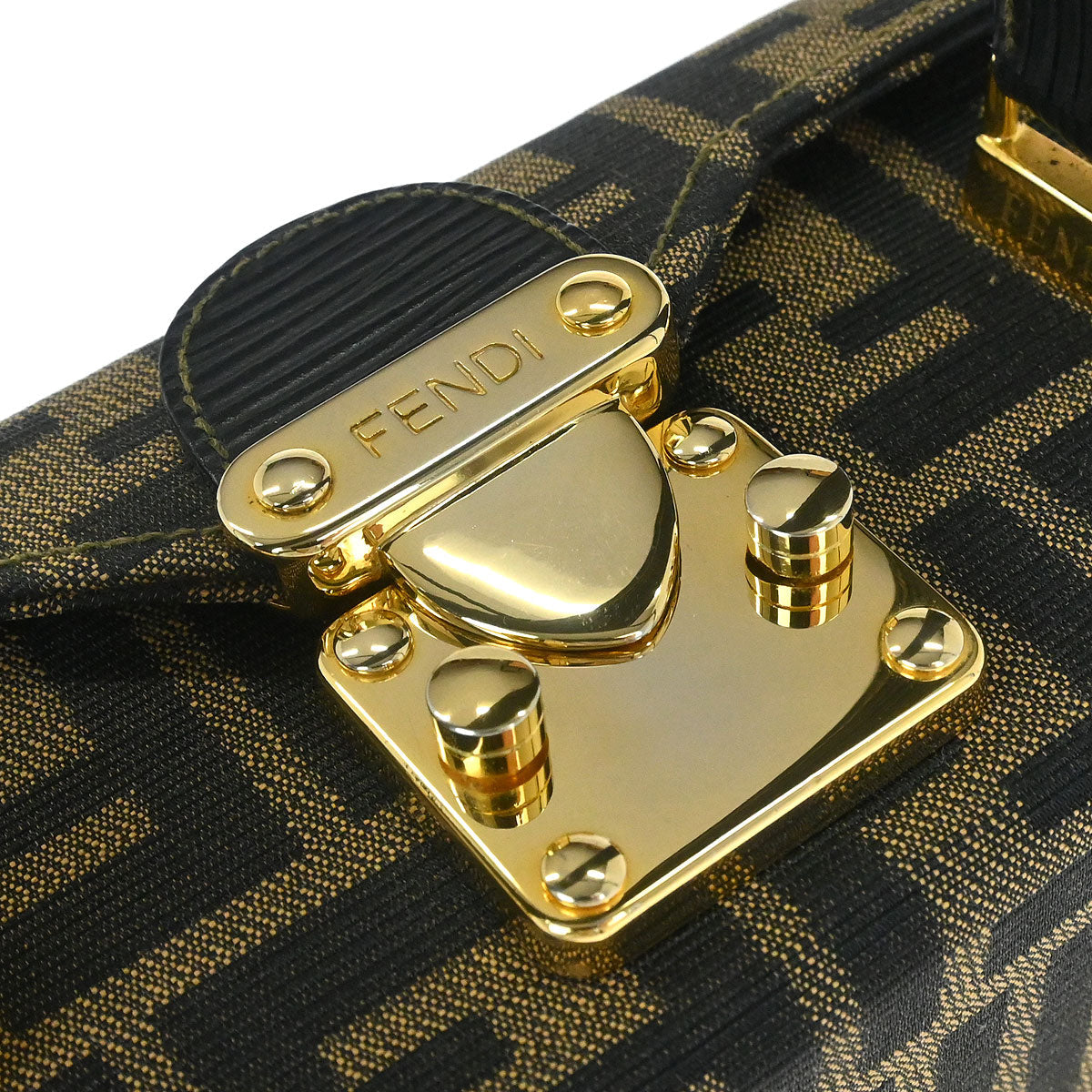 Fendi Brown Canvas Zucca 2way Shoulder Handbag