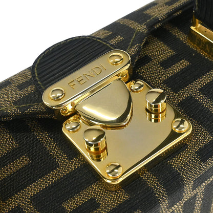 Fendi Brown Canvas Zucca 2way Shoulder Handbag
