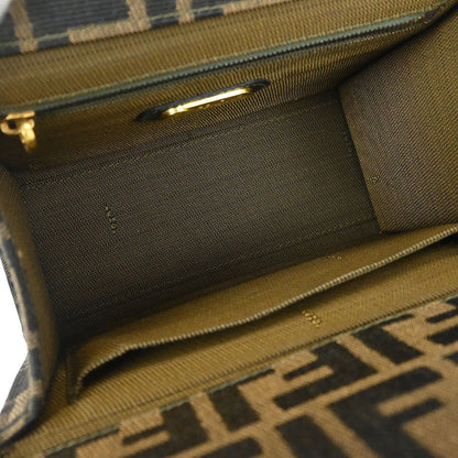 Fendi Brown Canvas Zucca 2way Shoulder Handbag