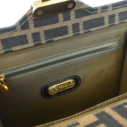 Fendi Brown Canvas Zucca 2way Shoulder Handbag