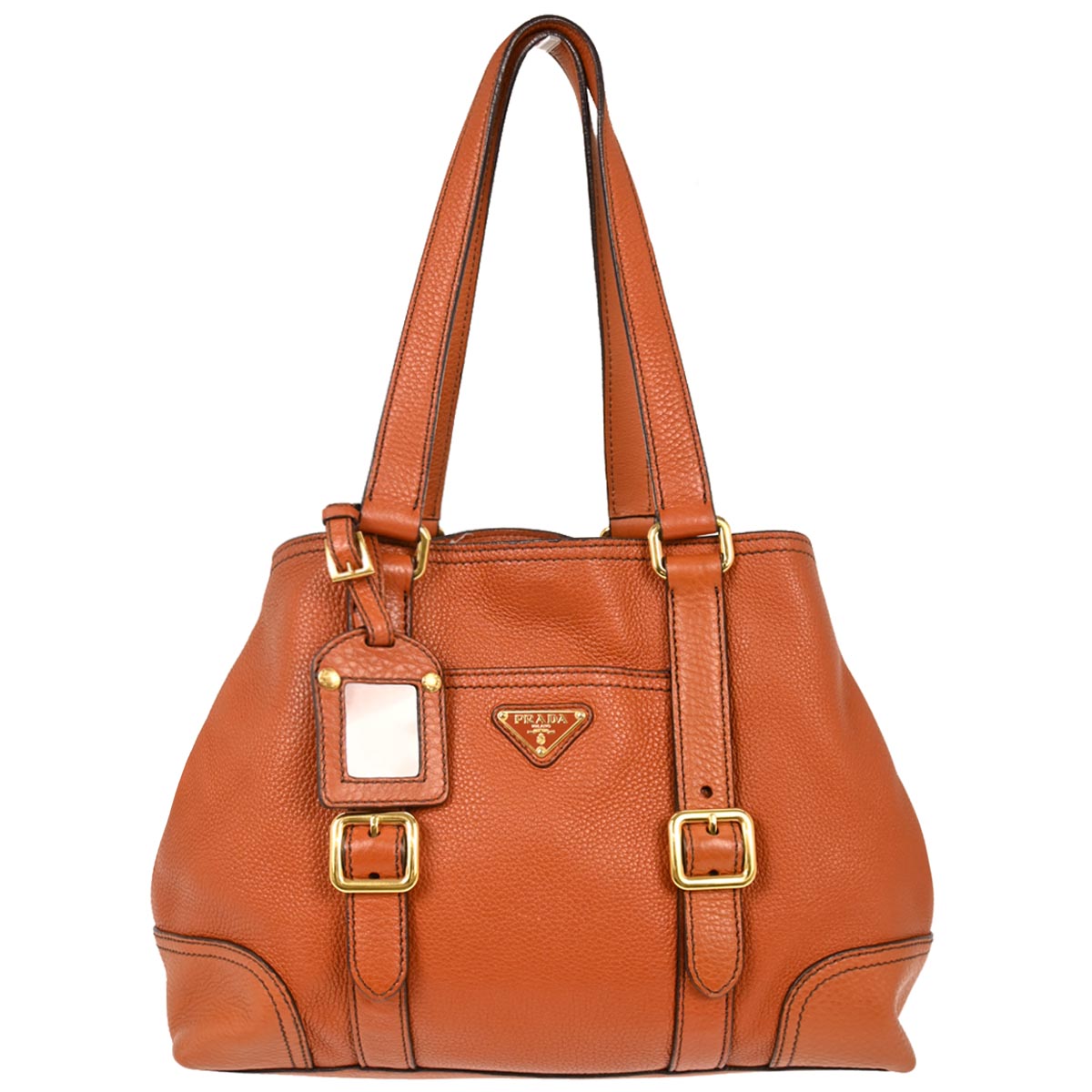 Prada Orange Tote Bag