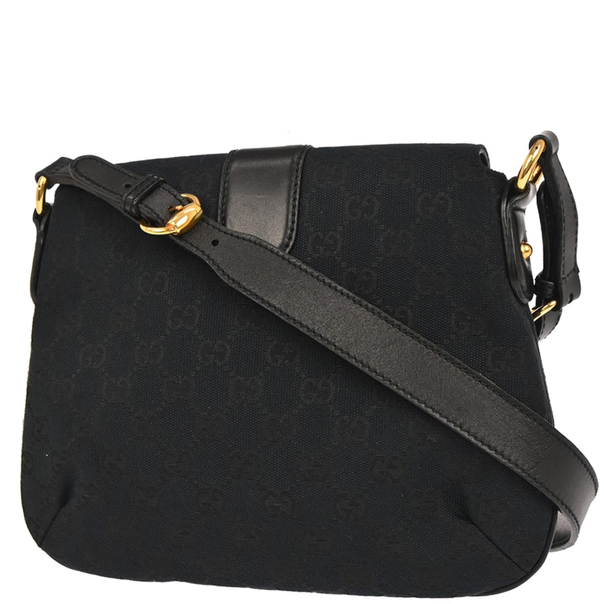 Gucci Black Canvas GG Shoulder Bag