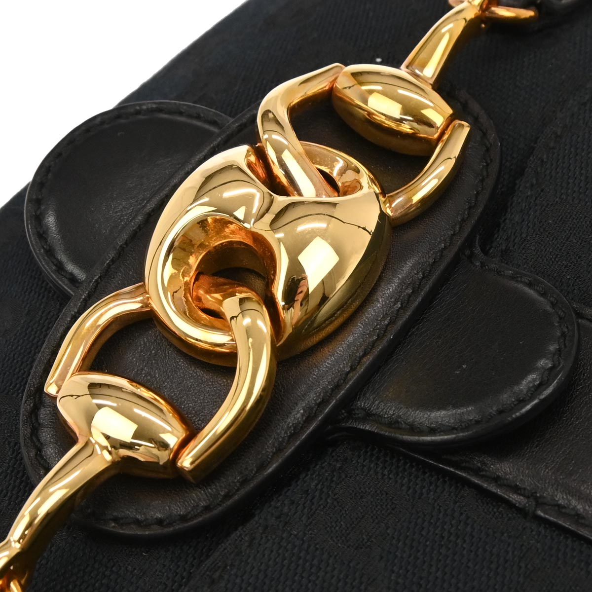 Gucci Black Canvas GG Shoulder Bag