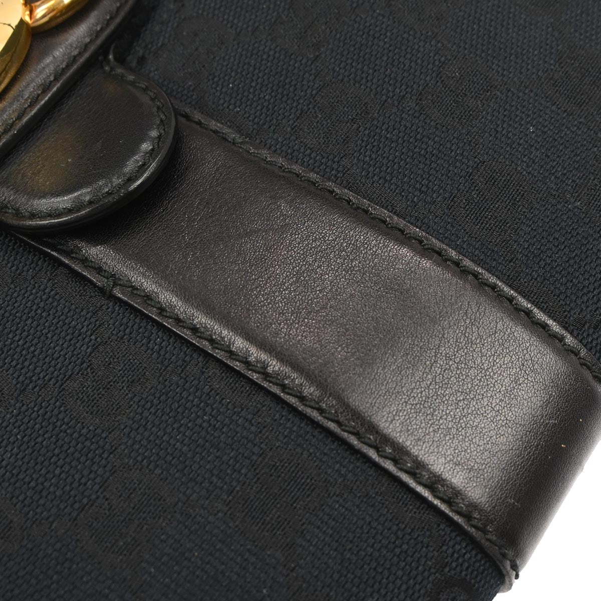 Gucci Black Canvas GG Shoulder Bag