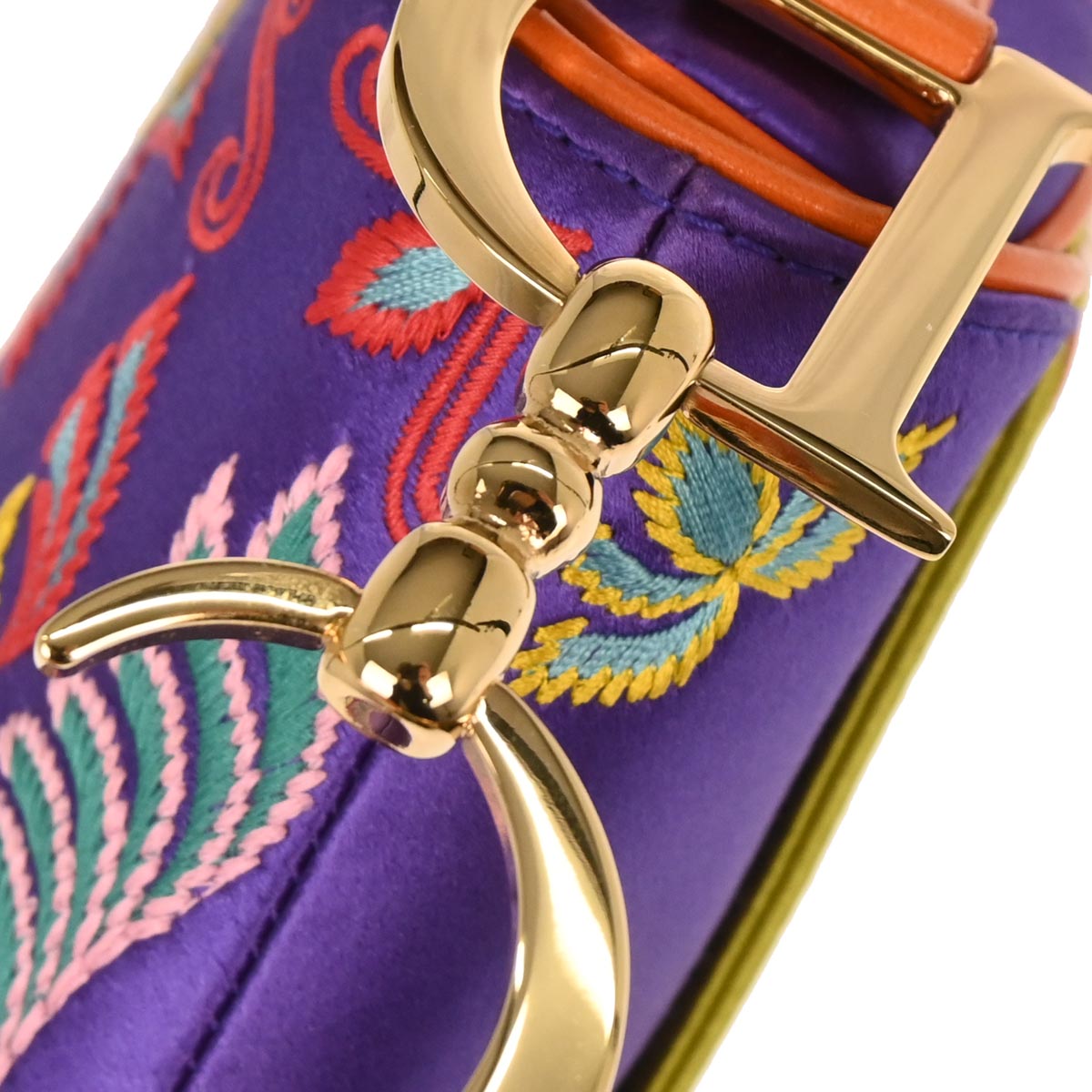 Christian Dior Red Satin Saddle Handbag