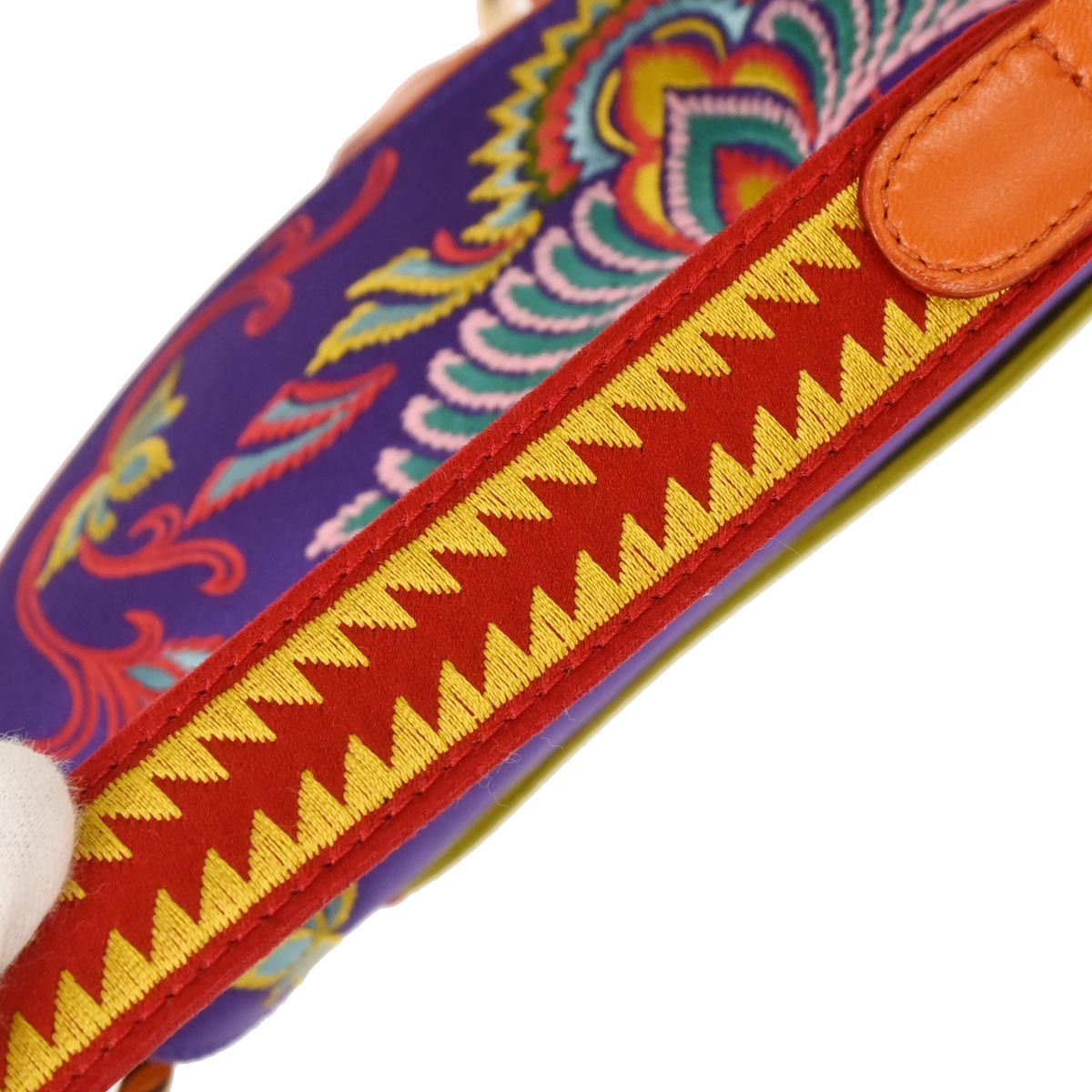 Christian Dior Red Satin Saddle Handbag