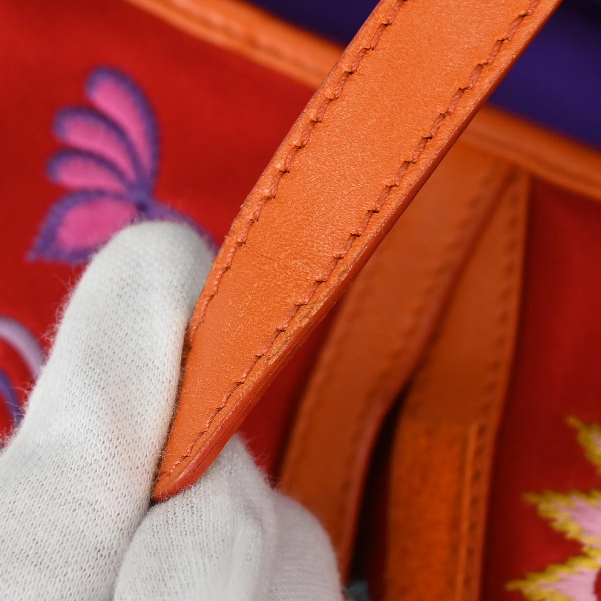 Christian Dior Red Satin Saddle Handbag