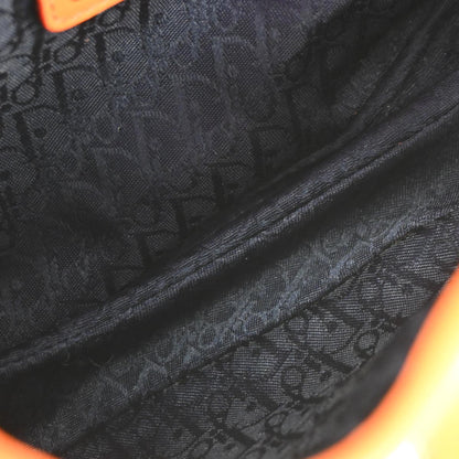 Christian Dior Red Satin Saddle Handbag