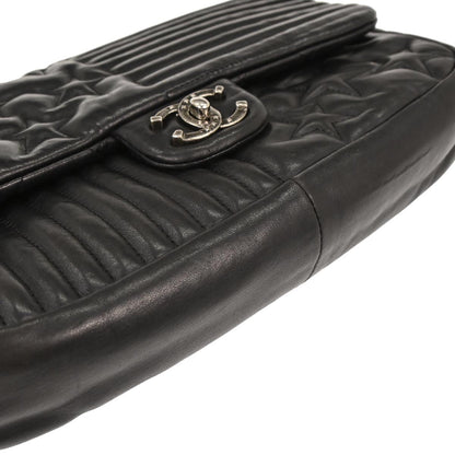 Chanel 2014 Black Lambskin Paris Dallas Stars and Stripes Flap Bag Shoulder Bag