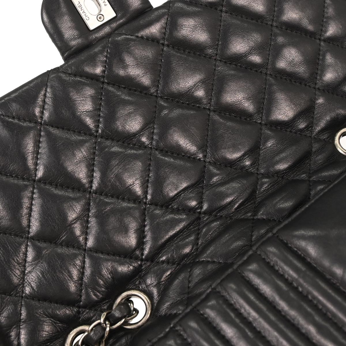 Chanel 2014 Black Lambskin Paris Dallas Stars and Stripes Flap Bag Shoulder Bag