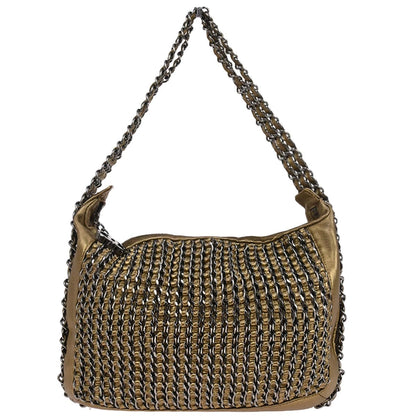 Chanel 2005-2006 Gold Lambskin Triple Chain Handbag