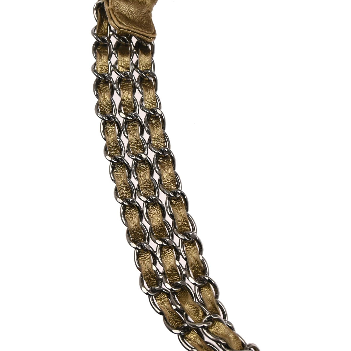 Chanel 2005-2006 Gold Lambskin Triple Chain Handbag