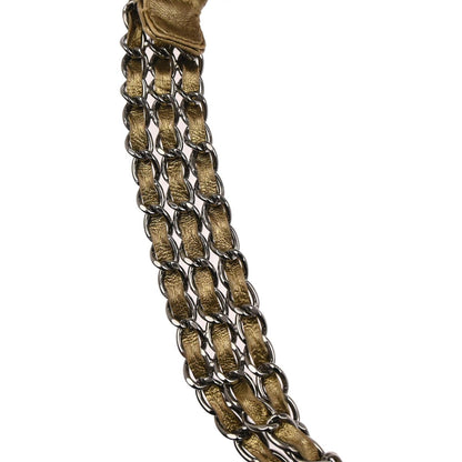 Chanel 2005-2006 Gold Lambskin Triple Chain Handbag