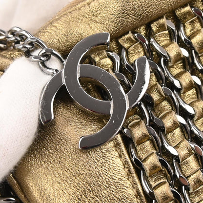 Chanel 2005-2006 Gold Lambskin Triple Chain Handbag