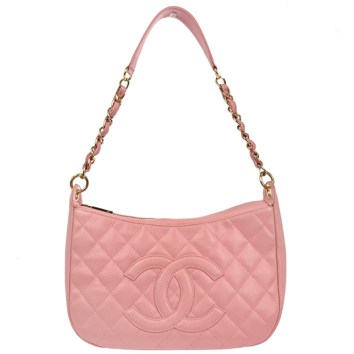 Chanel Pink Caviar Skin Hobo Handbag