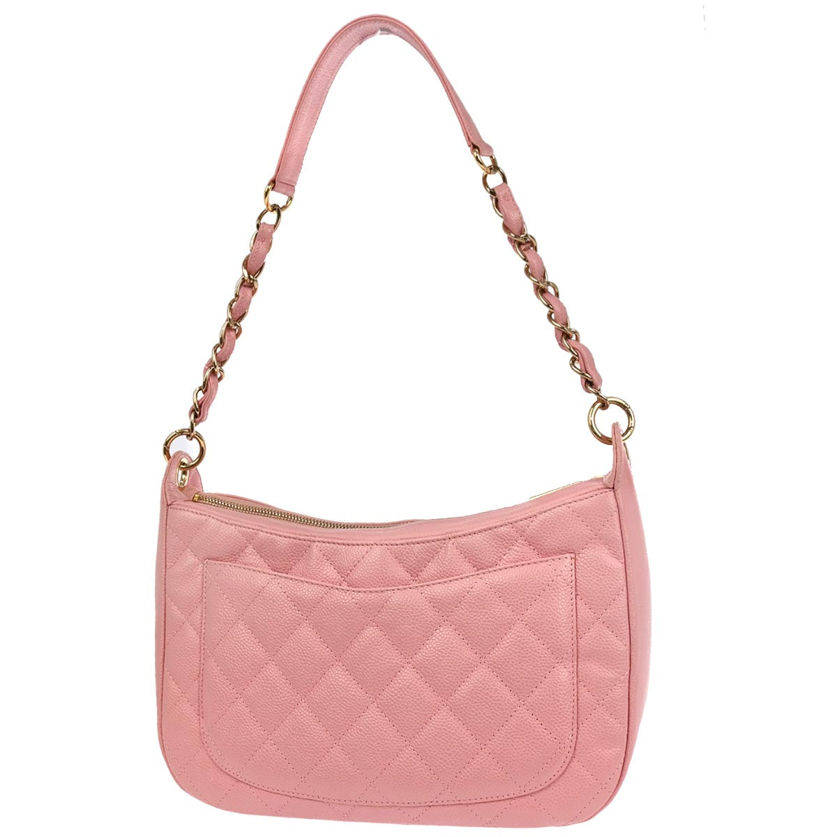 Chanel Pink Caviar Skin Hobo Handbag